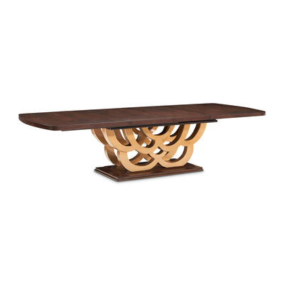 Michael Amini Camellia Field Caramel Pedestal Dining Table