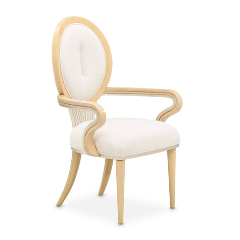 Michael Amini Camellia Field Caramel Arm Chair