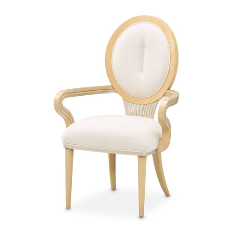 Michael Amini Camellia Field Caramel Arm Chair