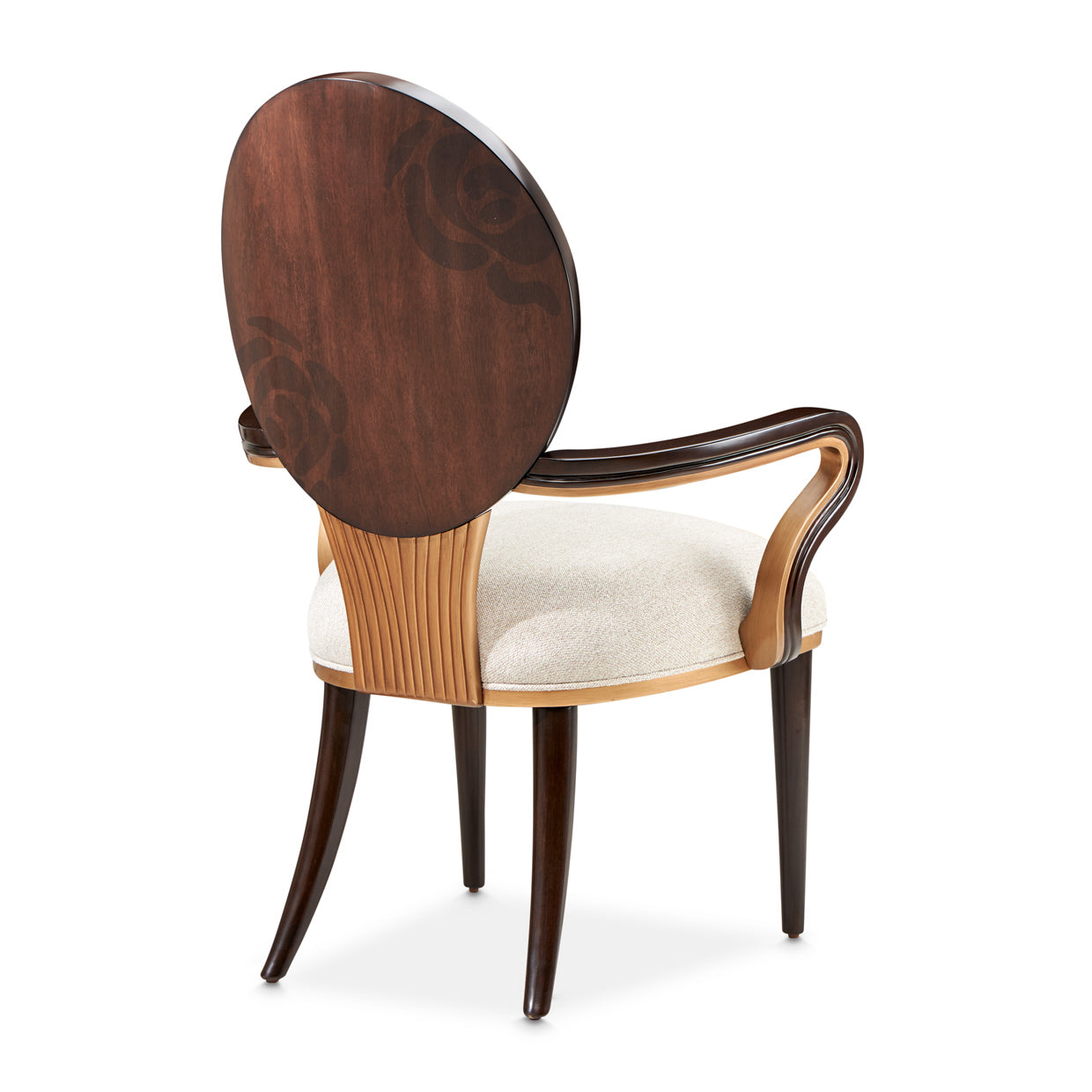 Michael Amini Camellia Field Caramel Arm Chair - Set of 2