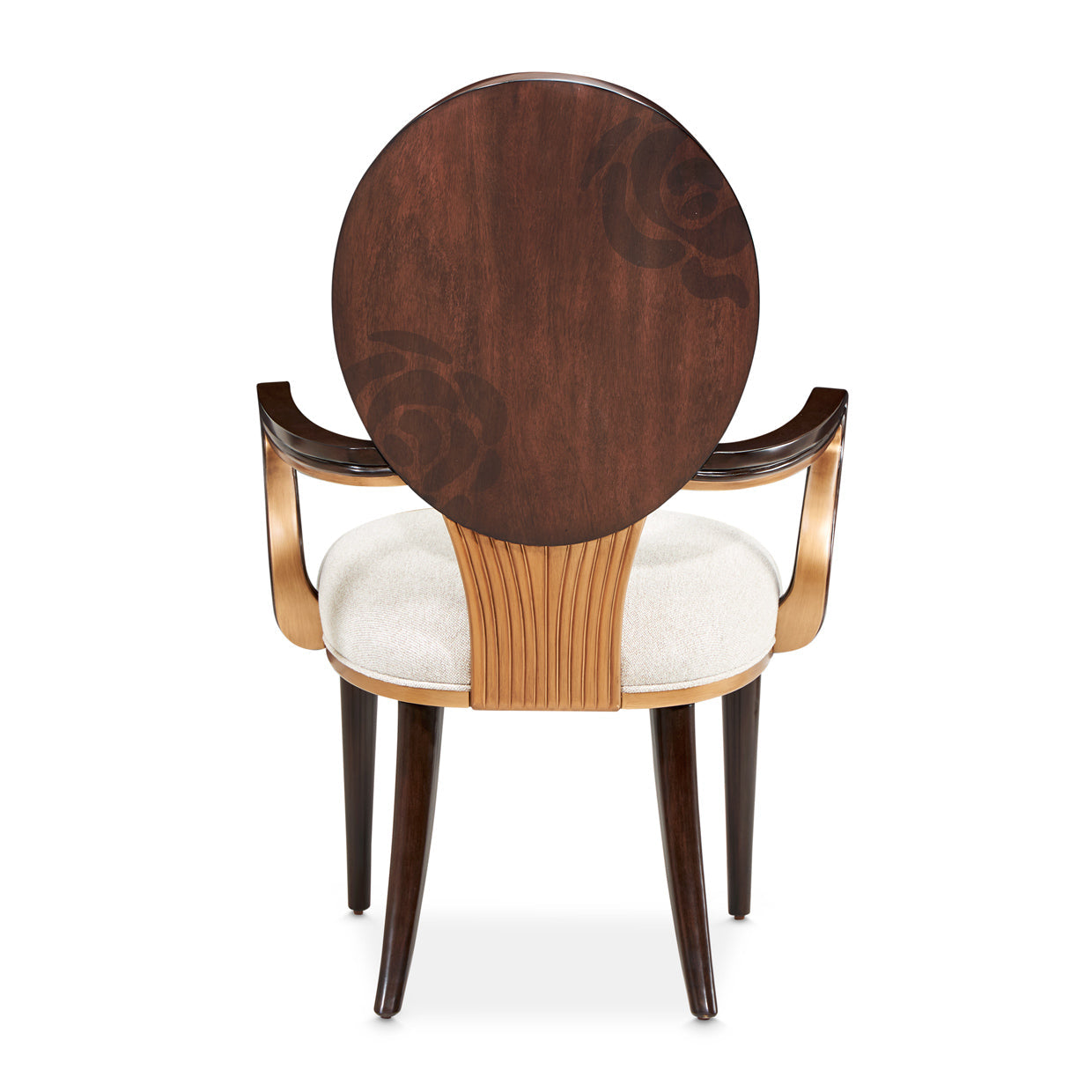 Michael Amini Camellia Field Caramel Arm Chair - Set of 2