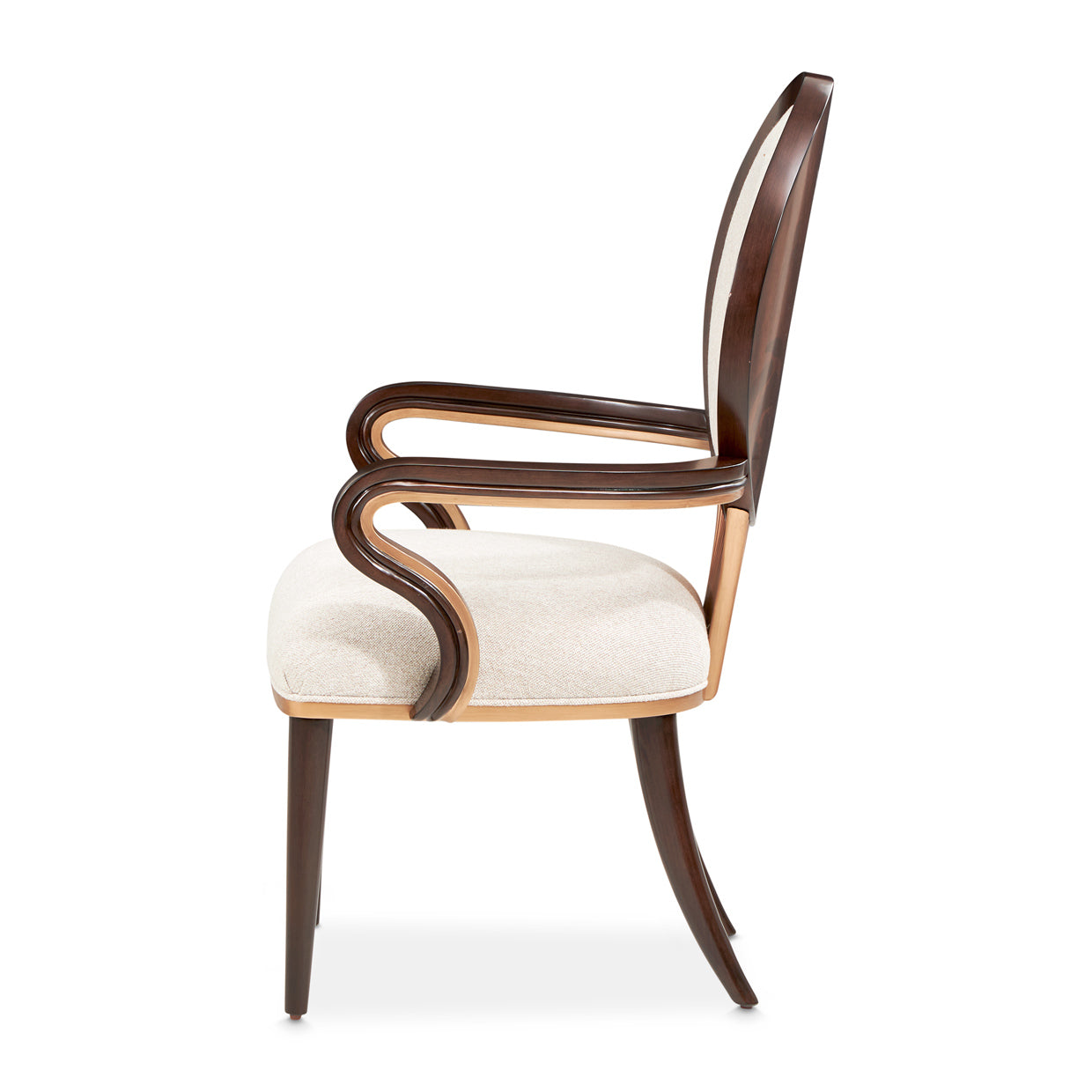 Michael Amini Camellia Field Caramel Arm Chair - Set of 2