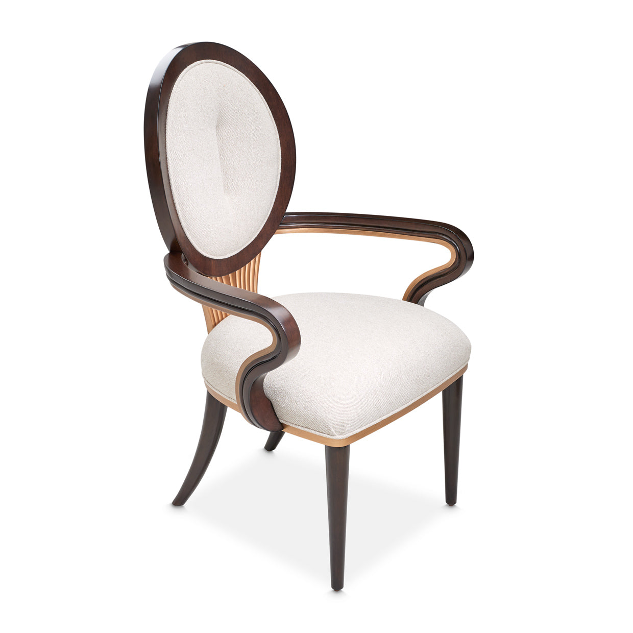 Michael Amini Camellia Field Caramel Arm Chair - Set of 2