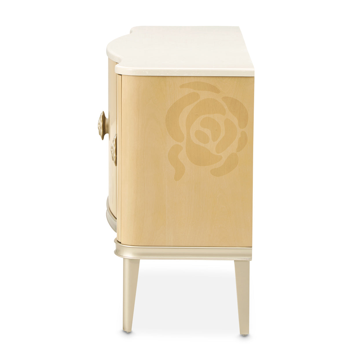 Michael Amini Camellia Field Caramel Sideboard