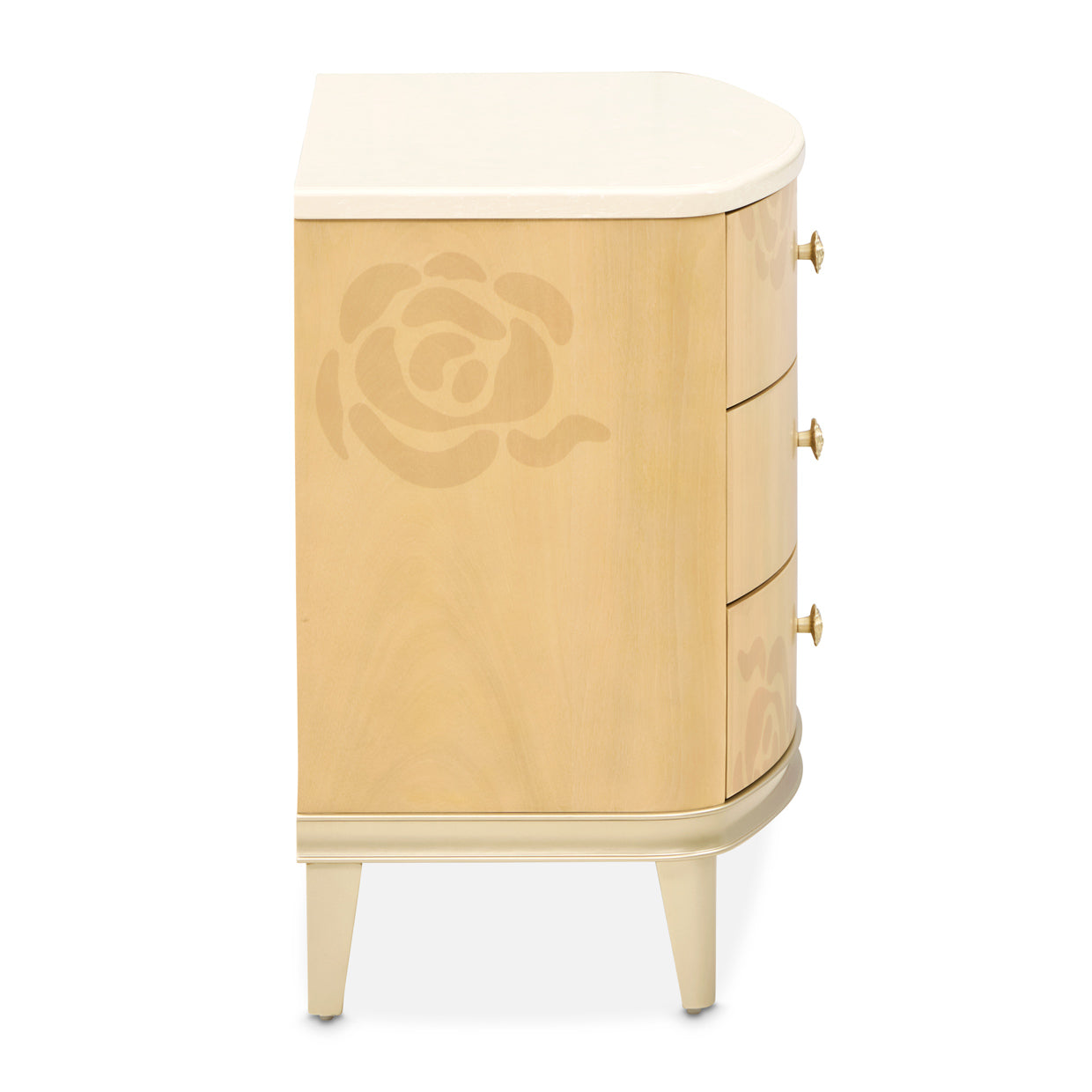 Michael Amini Camellia Field Caramel Nightstand