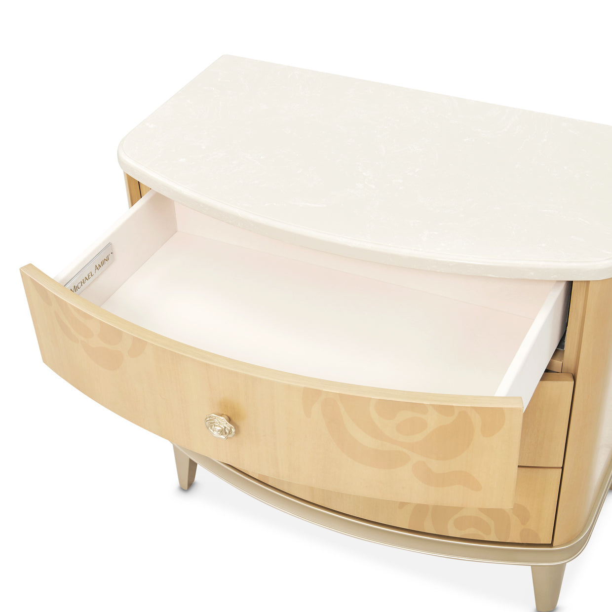 Michael Amini Camellia Field Caramel Nightstand