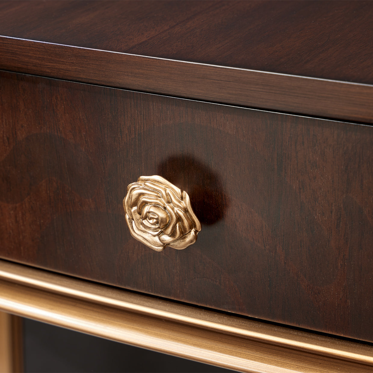 Michael Amini Camellia Field Caramel Vanity Desk