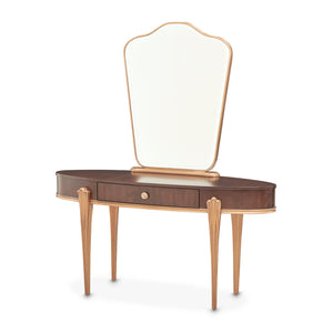 Michael Amini Camellia Field Caramel Vanity w Mirror