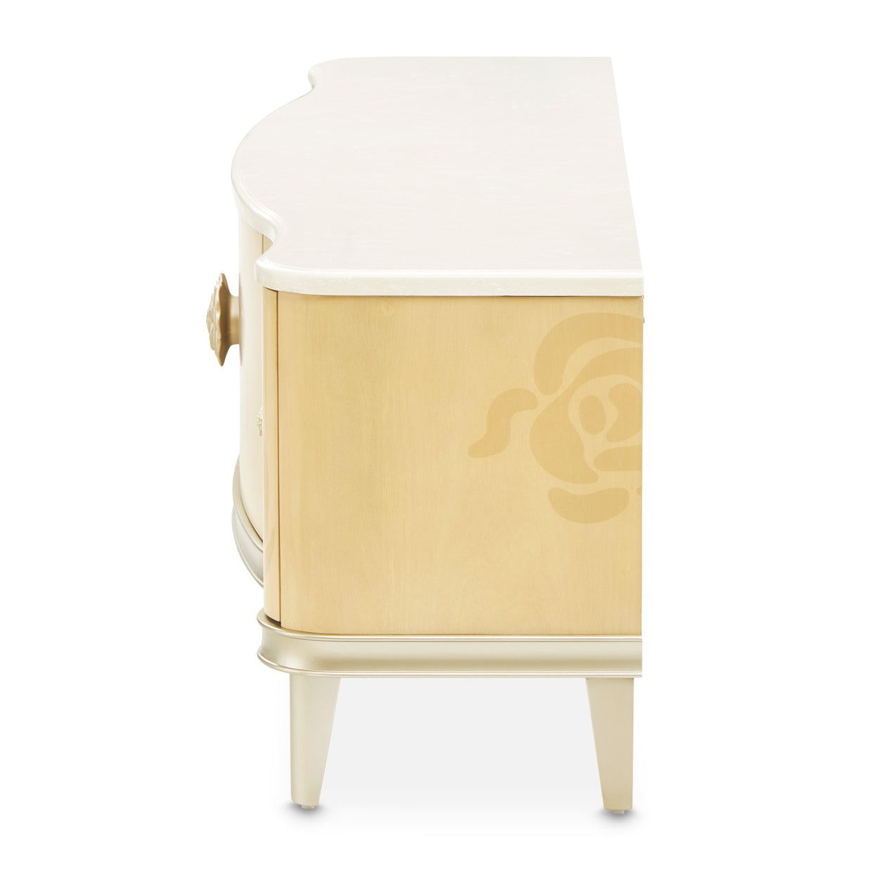 Michael Amini Camellia Field Caramel Media Cabinet
