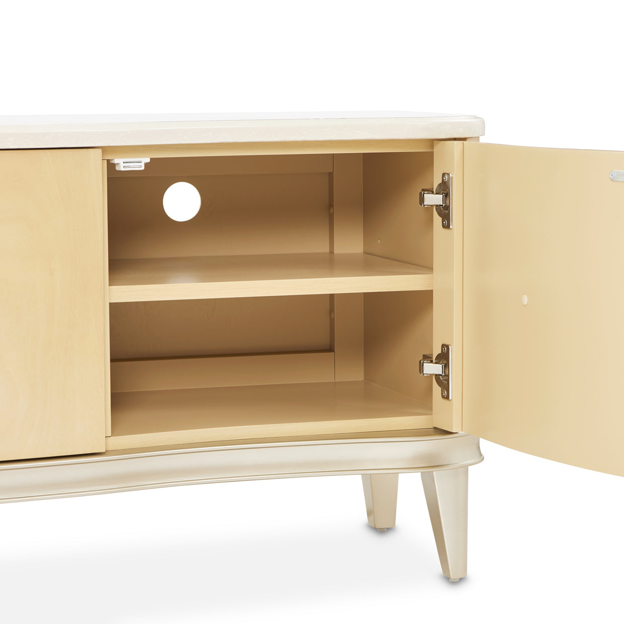 Michael Amini Camellia Field Caramel Media Cabinet