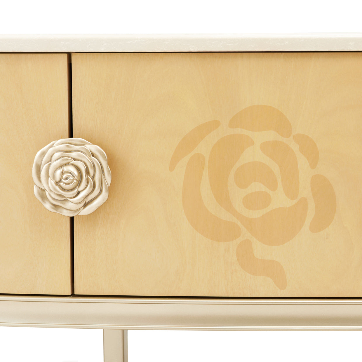 Michael Amini Camellia Field Caramel Media Cabinet