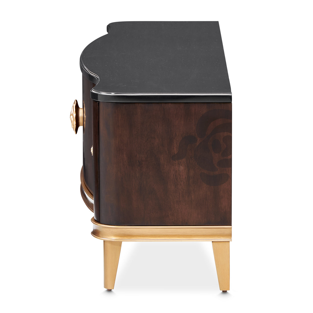Michael Amini Camellia Field Caramel Media Cabinet