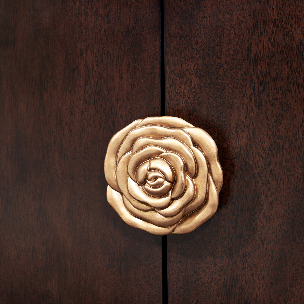 Michael Amini Camellia Field Caramel Media Cabinet