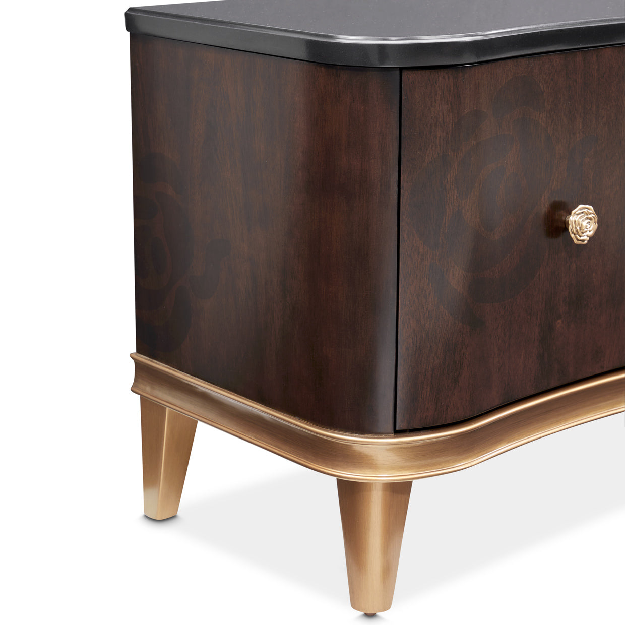Michael Amini Camellia Field Caramel Media Cabinet