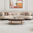 Michael Amini Camellia Field Caramel Oval Cocktail Table