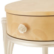 Michael Amini Camellia Field Caramel Round End Table w Drawer
