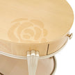 Michael Amini Camellia Field Caramel Round End Table w Drawer