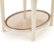 Michael Amini Camellia Field Caramel Round End Table w Drawer