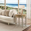 Michael Amini Camellia Field Caramel Round End Table w Drawer