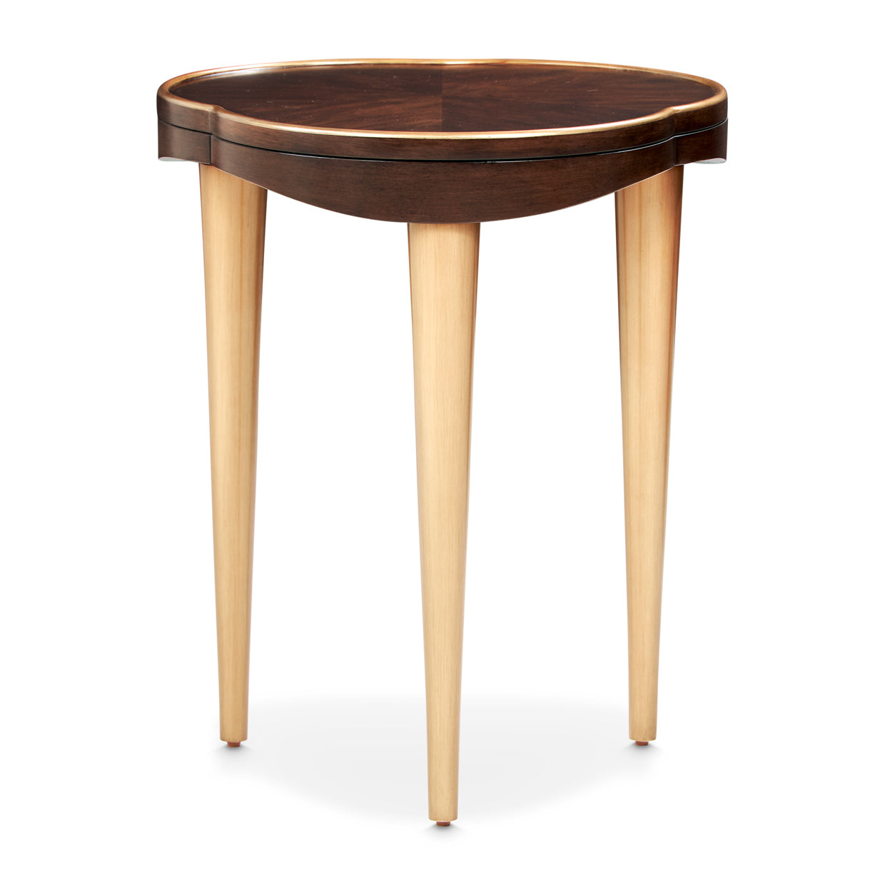 Michael Amini Camellia Field Caramel Chairside Table