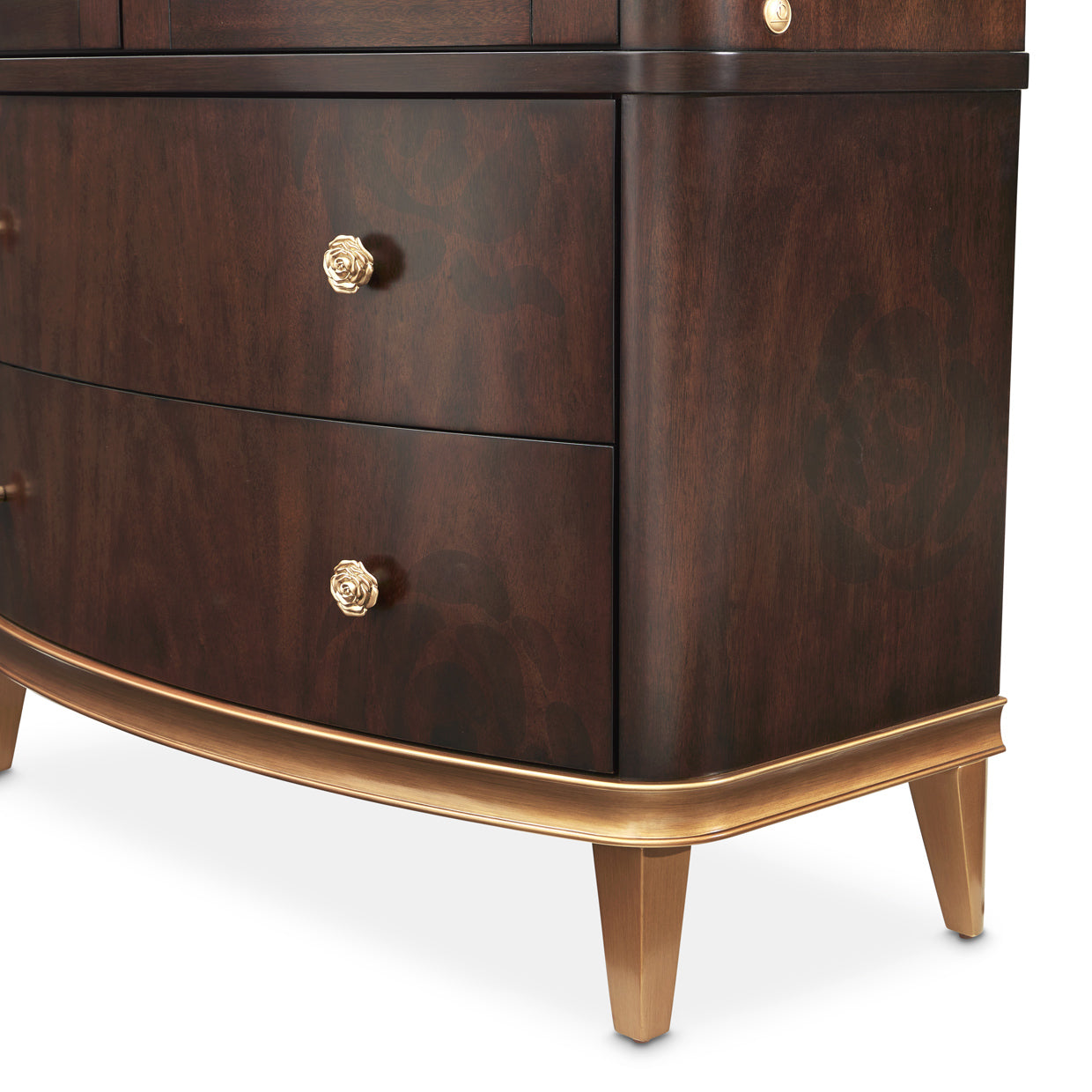 Michael Amini Camellia Field Caramel Display Cabinet