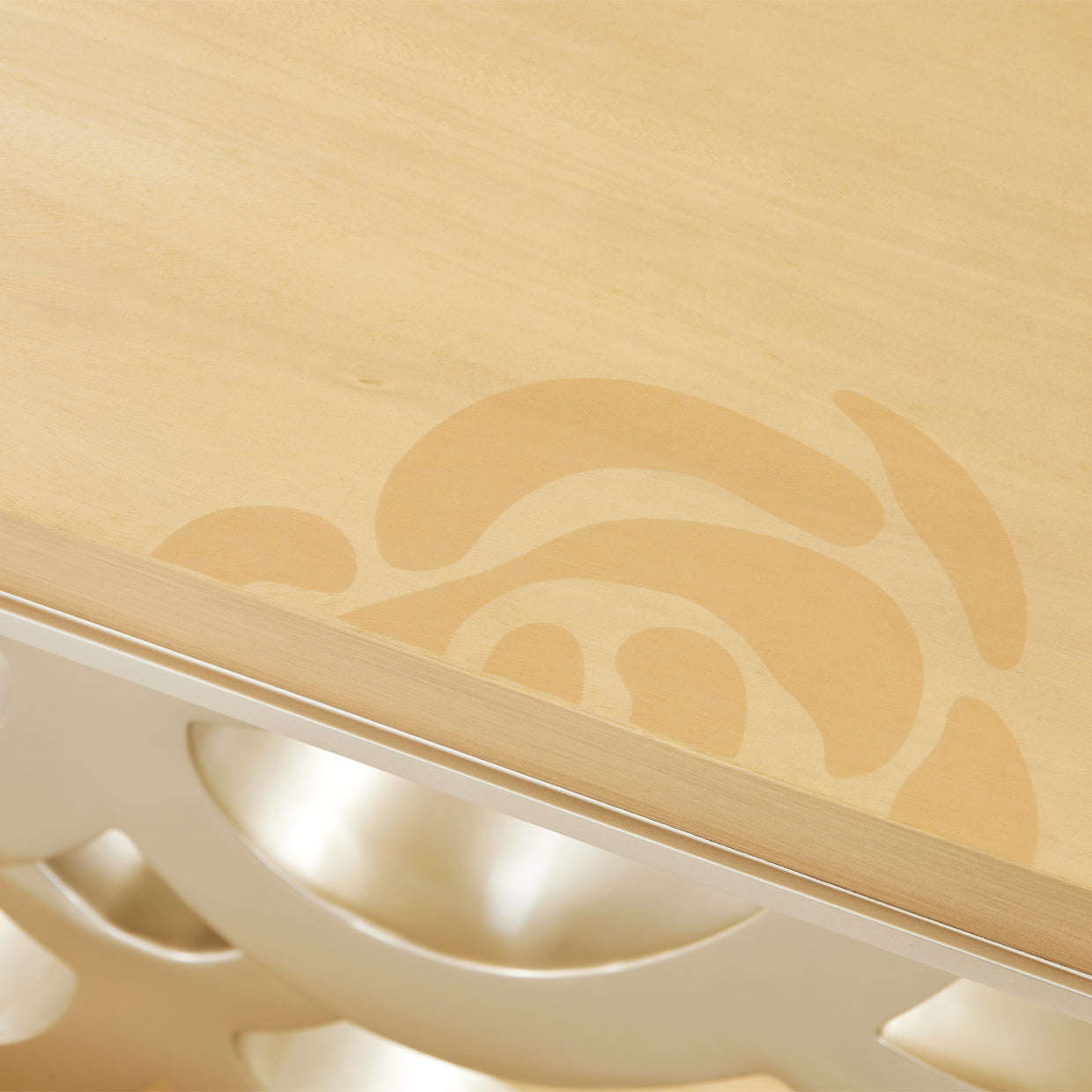 Michael Amini Camellia Field Caramel Console Table