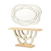 Michael Amini Camellia Field Caramel Console Table w Mirror