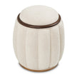Michael Amini Camellia Field Camellia Field Round Bench Warm Pecan