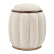 Michael Amini Camellia Field Camellia Field Round Bench Warm Pecan