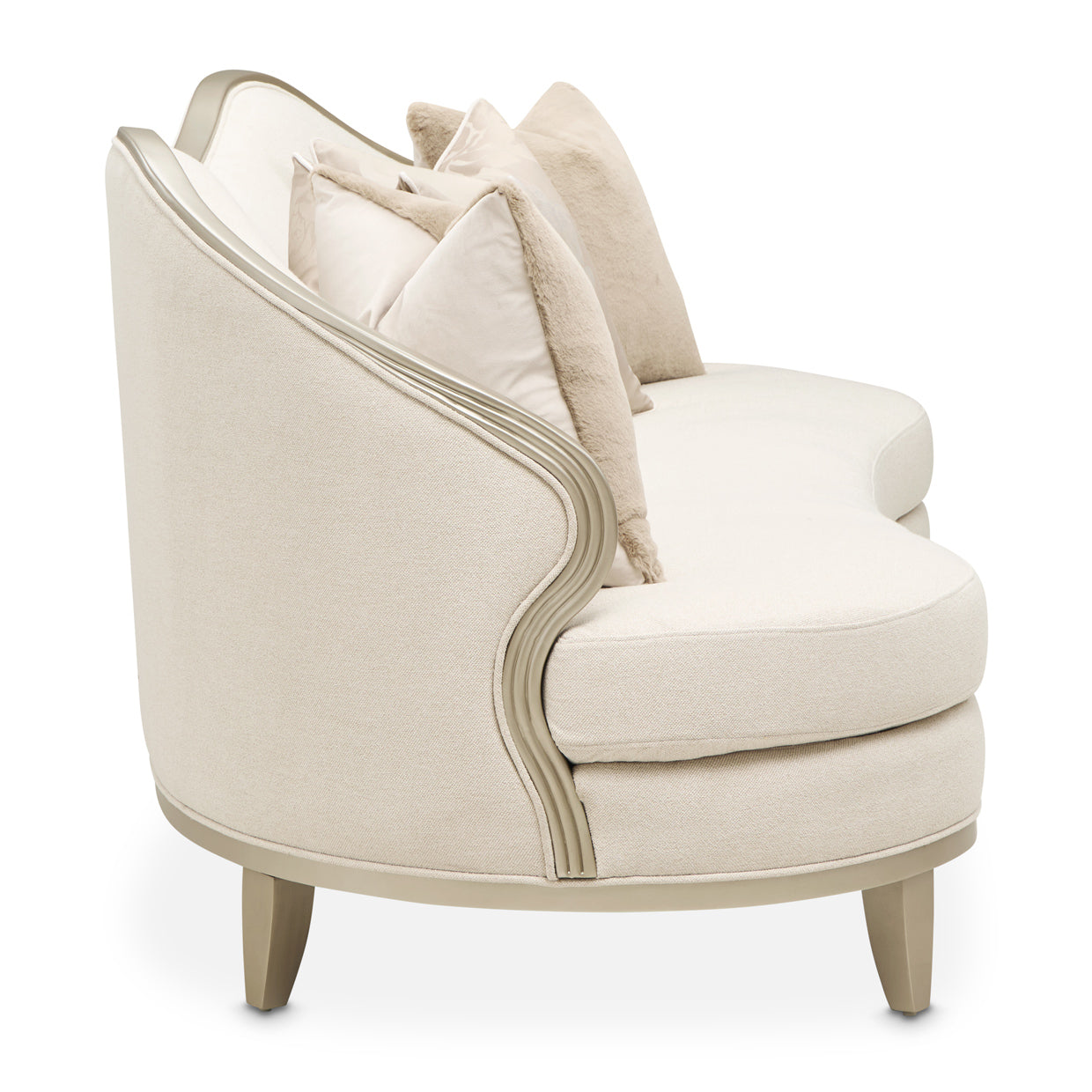 Michael Amini Camellia Field Caramel Sofa Cornsilk Caramel