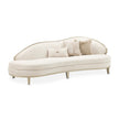 Michael Amini Camellia Field Caramel Asymmetrical Sofa Cornsilk Caramel
