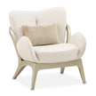 Michael Amini Camellia Field Caramel Accent Chair Ivory Caramel