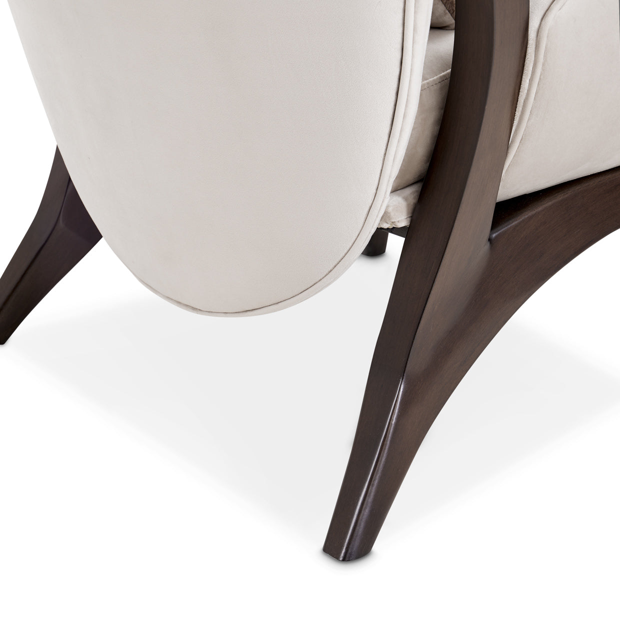 Michael Amini Camellia Field Caramel Accent Chair Ivory Caramel