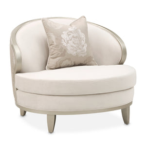 Michael Amini Camellia Field Caramel Matching Chair Cornsilk Caramel