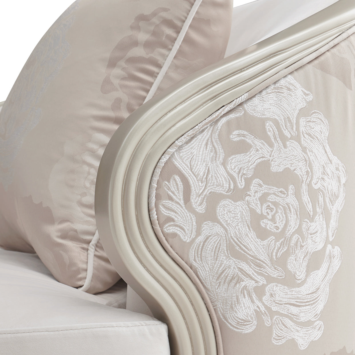 Michael Amini Camellia Field Caramel Matching Chair Cornsilk Caramel