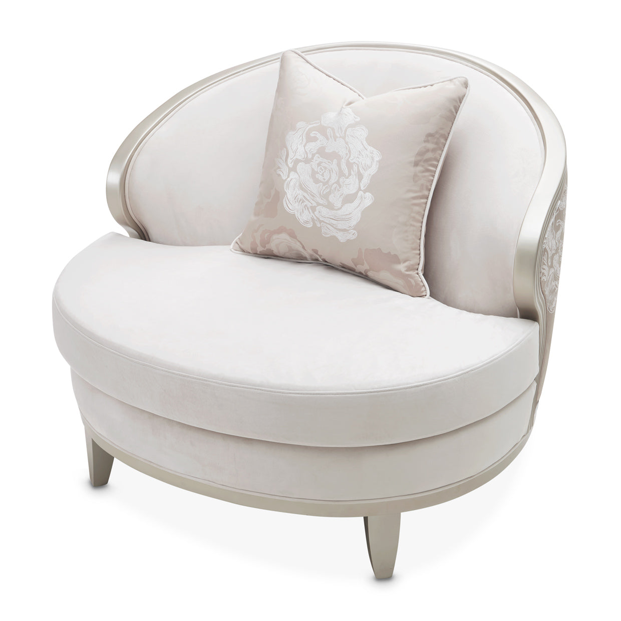 Michael Amini Camellia Field Caramel Matching Chair Cornsilk Caramel