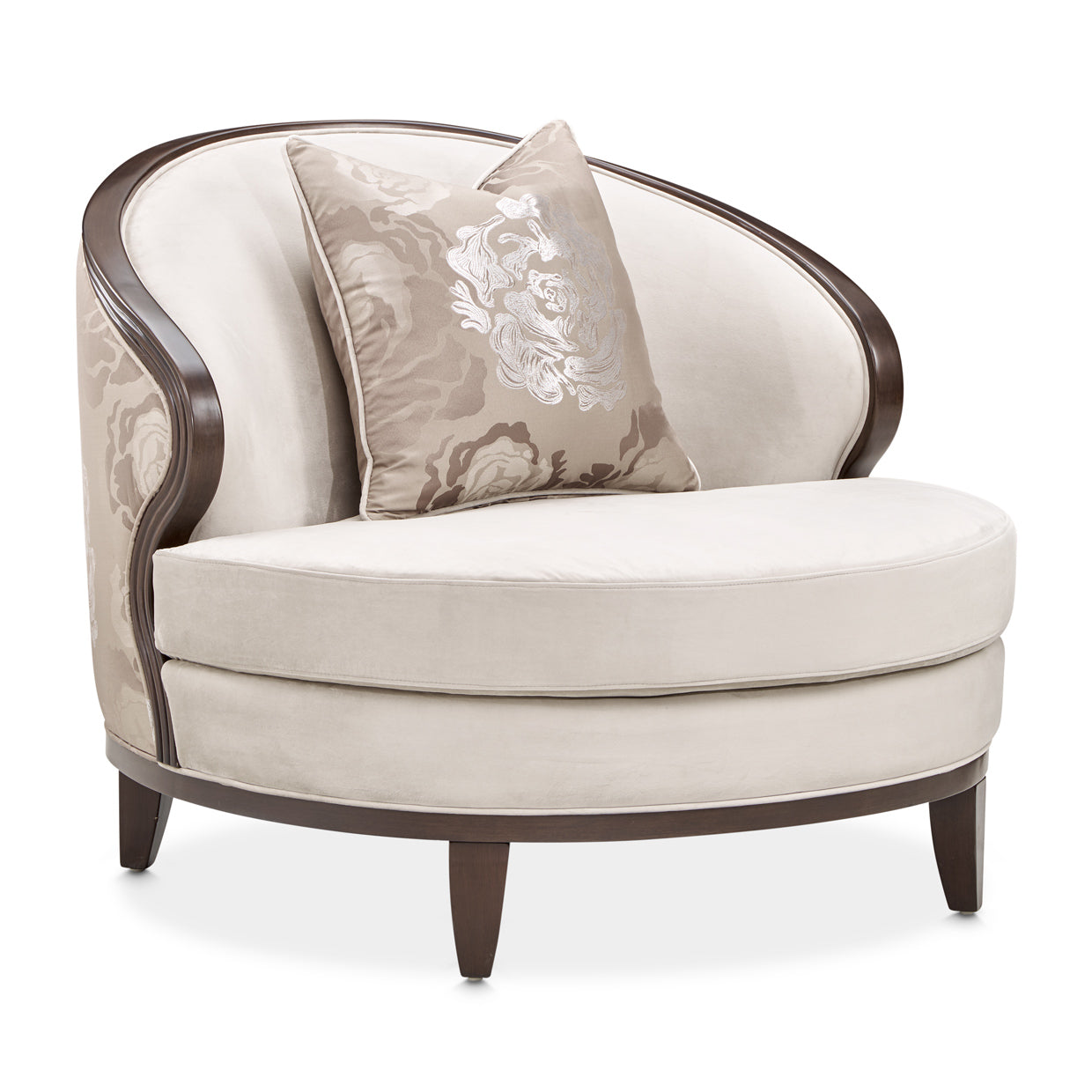 Michael Amini Camellia Field Caramel Matching Chair Cornsilk Caramel