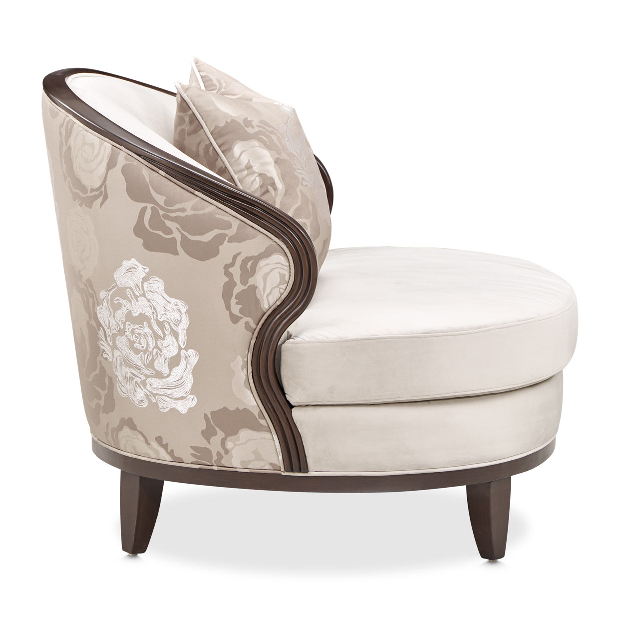Michael Amini Camellia Field Caramel Matching Chair Cornsilk Caramel