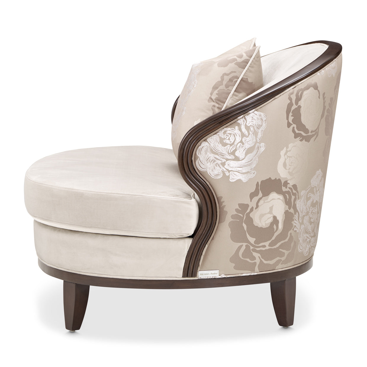 Michael Amini Camellia Field Caramel Matching Chair Cornsilk Caramel