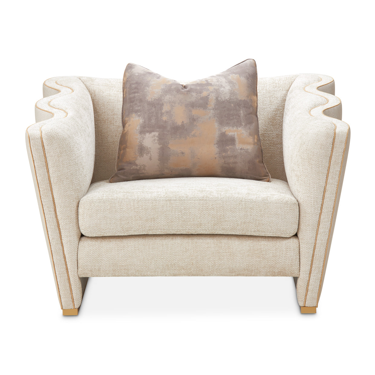 Michael Amini La Terrazza Matching Chair Light Champagne