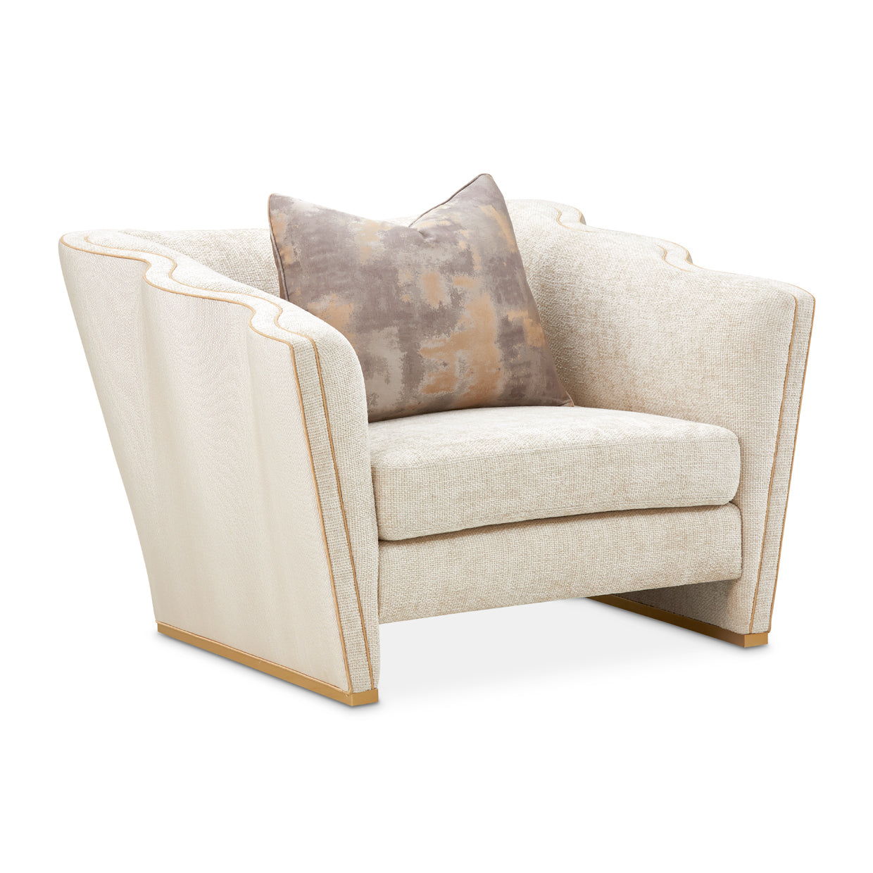 Michael Amini La Terrazza Matching Chair Light Champagne