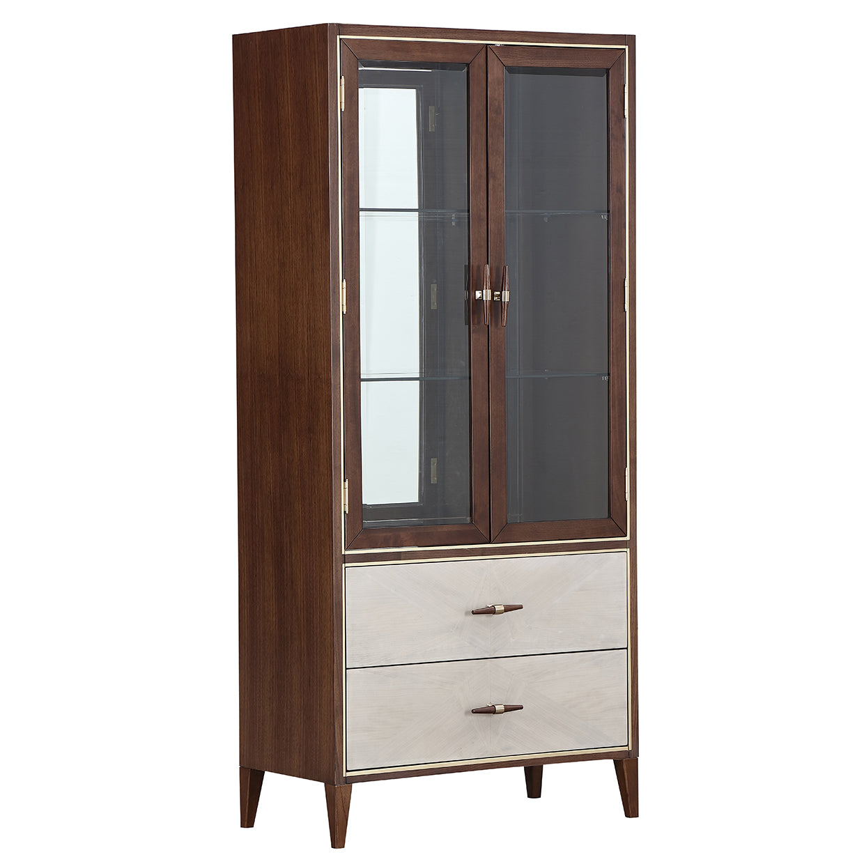 Michael Amini Houston Display Cabinet Walnut
