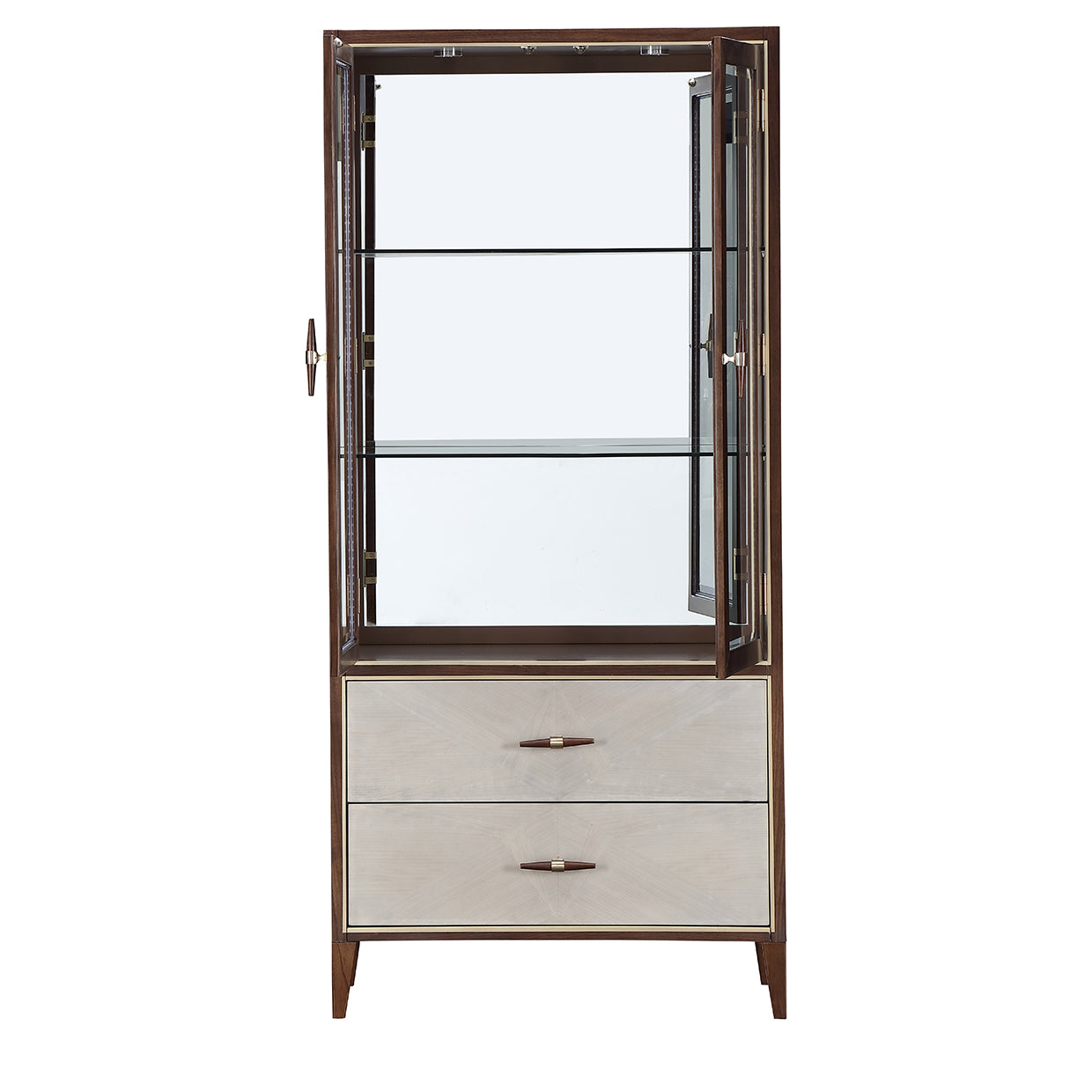 Michael Amini Houston Display Cabinet Walnut