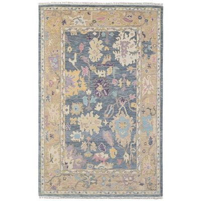 Feizy Karina 6791F Traditional Persian in Gold/Blue/Purple