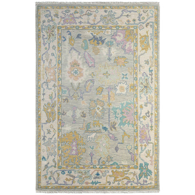 Feizy Karina 6791F Traditional Persian in Gray/Purple/Gold