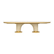 Michael Amini Scotts Square Oval Dining Table - Light Champagne