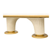 Michael Amini Scotts Square Oval Dining Table - Light Champagne