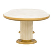 Michael Amini Scotts Square Oval Dining Table - Light Champagne
