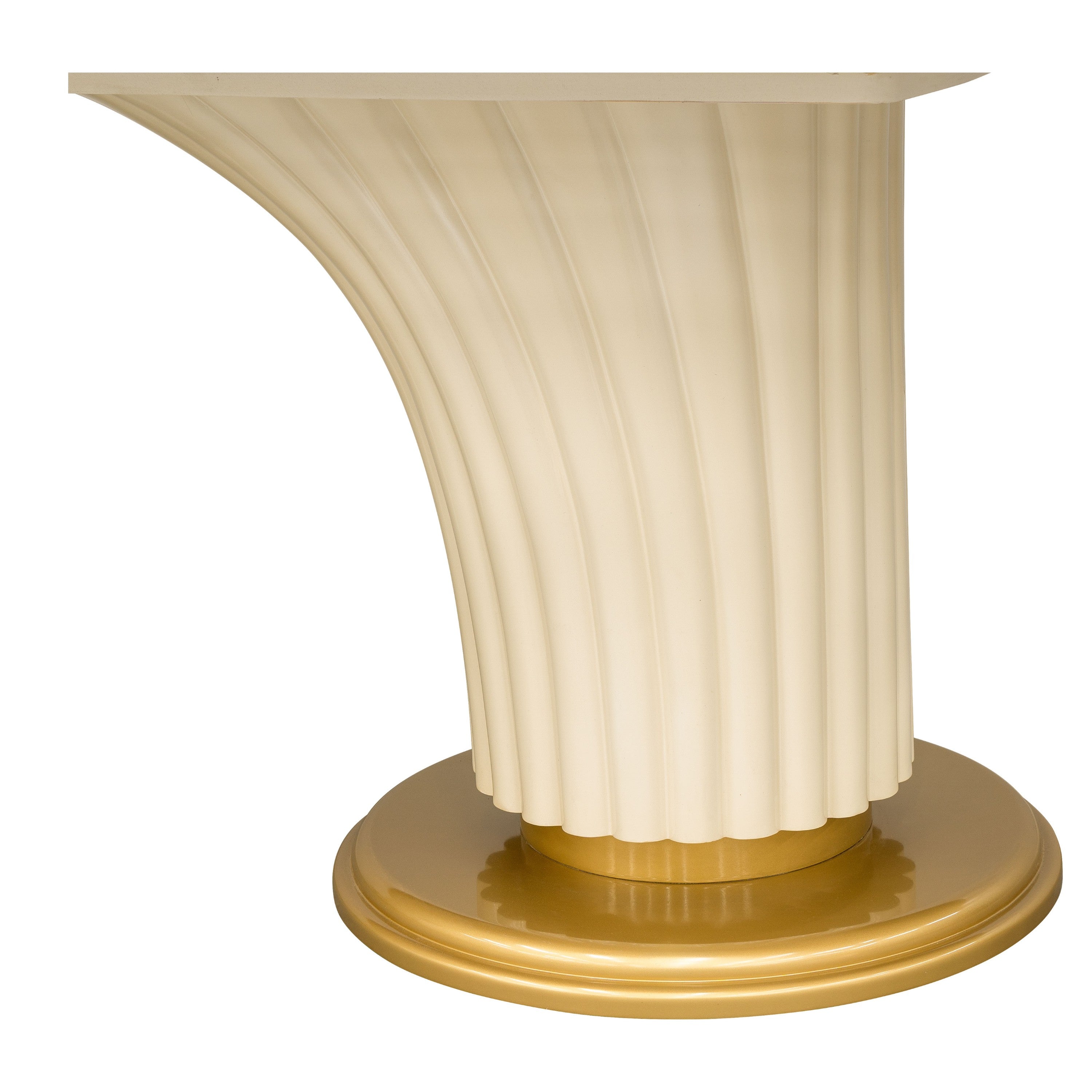 Michael Amini Scotts Square Oval Dining Table - Light Champagne