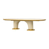 Michael Amini Scotts Square Oval Dining Table - Light Champagne